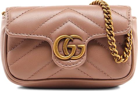 Gucci GG Marmont Chain Coin Purse 'Porcelain .